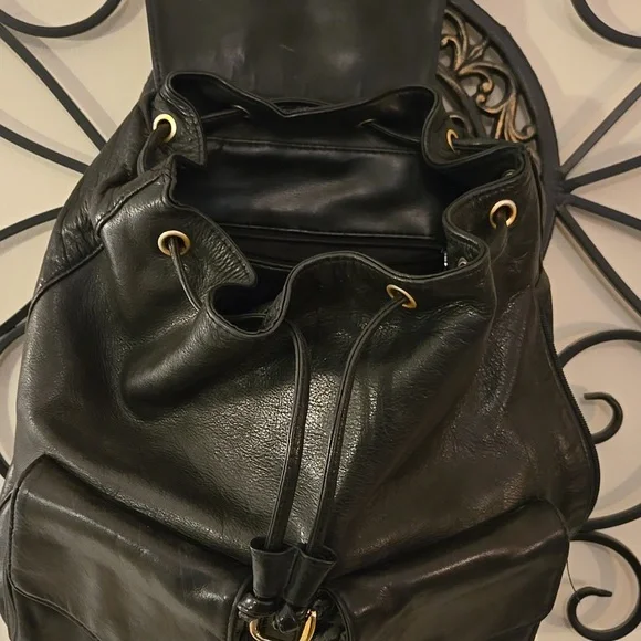 Gorgeous Dark Brown Drawstring Perlina Backpack - Picture 12 of 12